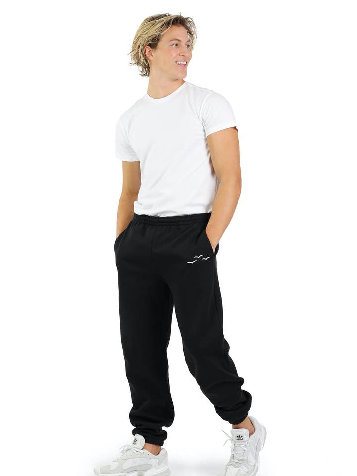Jogger masculino em preto por atacado de Lazypants