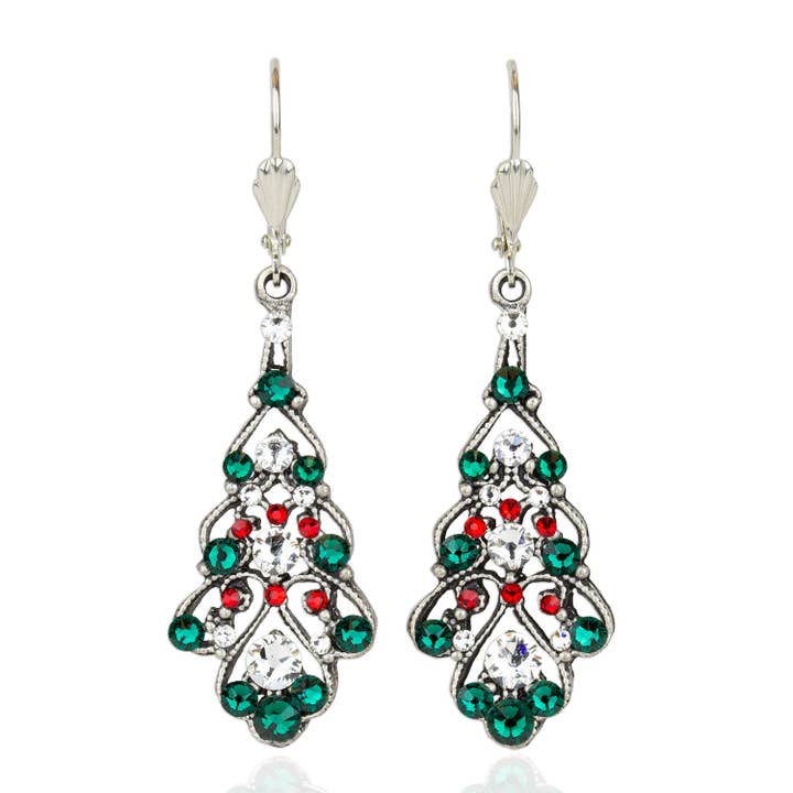 Chiara Crystal Christmas Tree Earrings - Christmas 2025 for wholesale by Anne Koplik Designs, Inc.