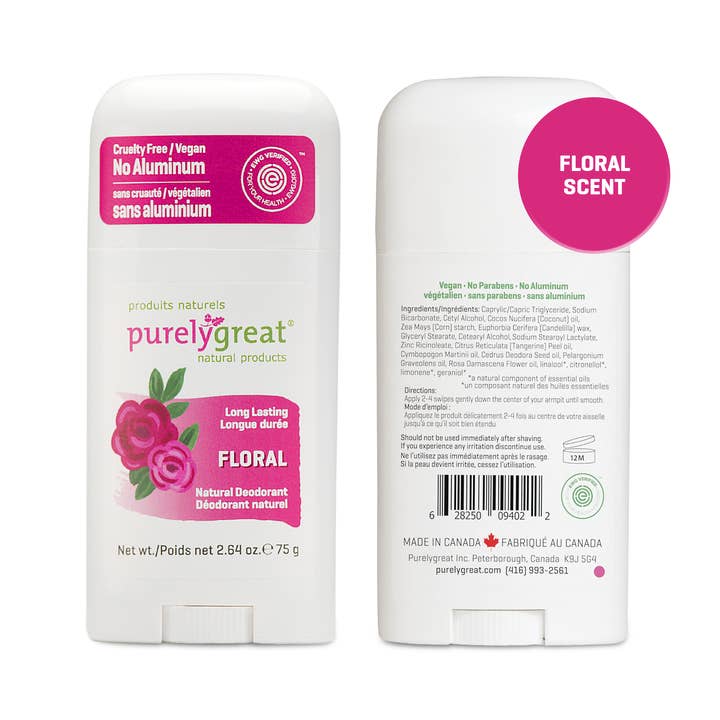 Purelygreat Natural Deodorants - Wholesale Deodorant - Unisex - Purelygreat Stick Deodorant - Floral8
