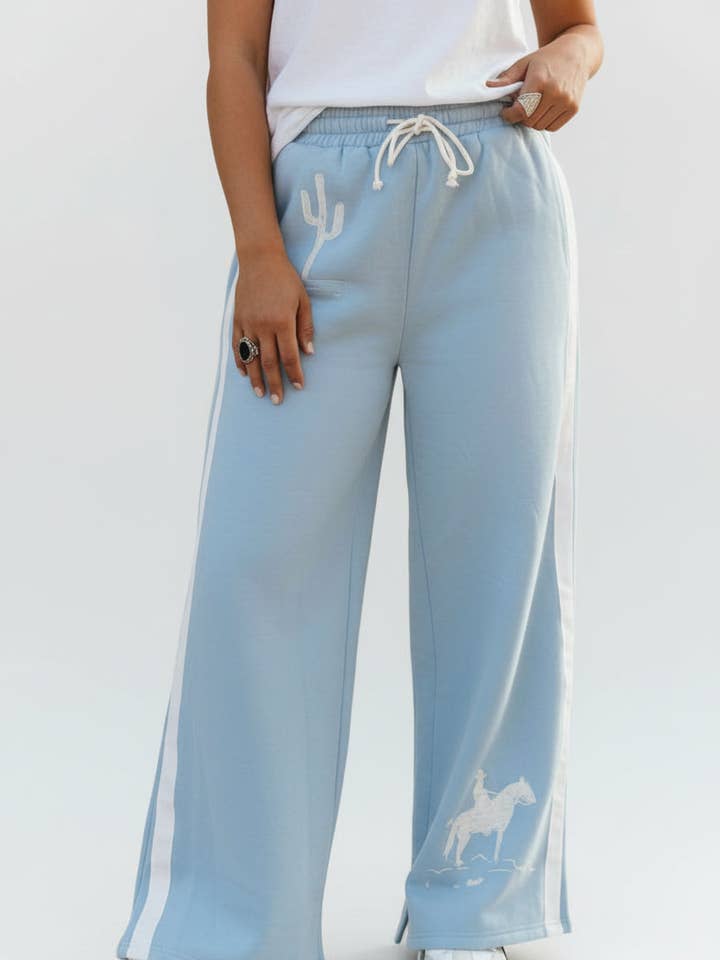 VR2001 BLÅ SWEATBUKSER (7 stk.) for engroshandel hos VARSITY RODEO