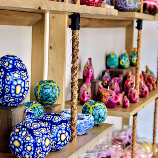 Alans Candle - Vente Bougie en bocal - Idée cadeau de Noël à bougie sphérique artisanale en dentelle Indigo6