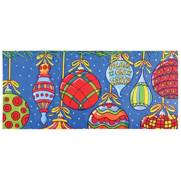 Doormat Insert Peace On Earth Ornaments for wholesale by Magnolia