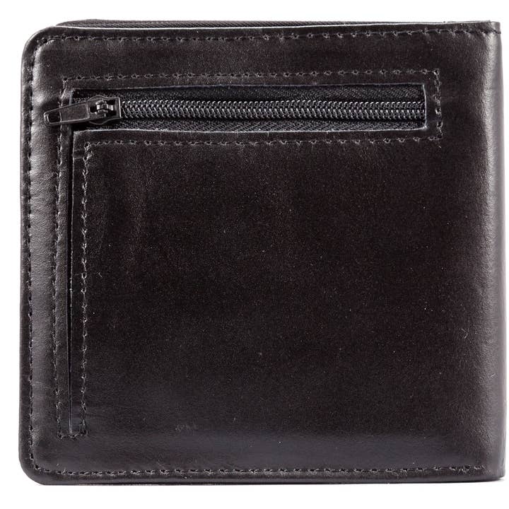 Big Skinny Wallets – wholesale Plånbok – Herr – Läder World med Dragkedja Bifold Plånbok - Svart