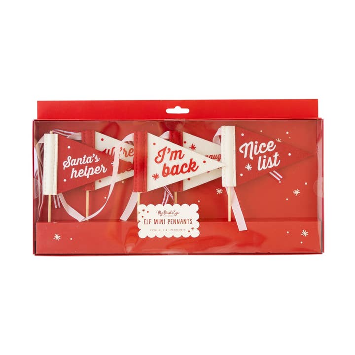 ELF1014 - Elf Mini Felt Pennant Flags for wholesale by My Mind’s Eye