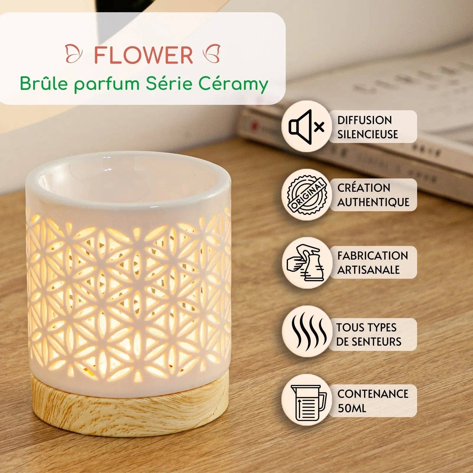 CocoBen's - Wholesale Fragrance Warmer - Fragrance burner - Flower1