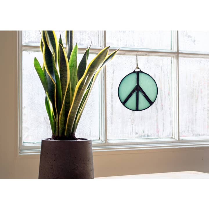 Samara Designs Studio - Wholesale Suncatcher - Glass Peace Sign Suncatcher9