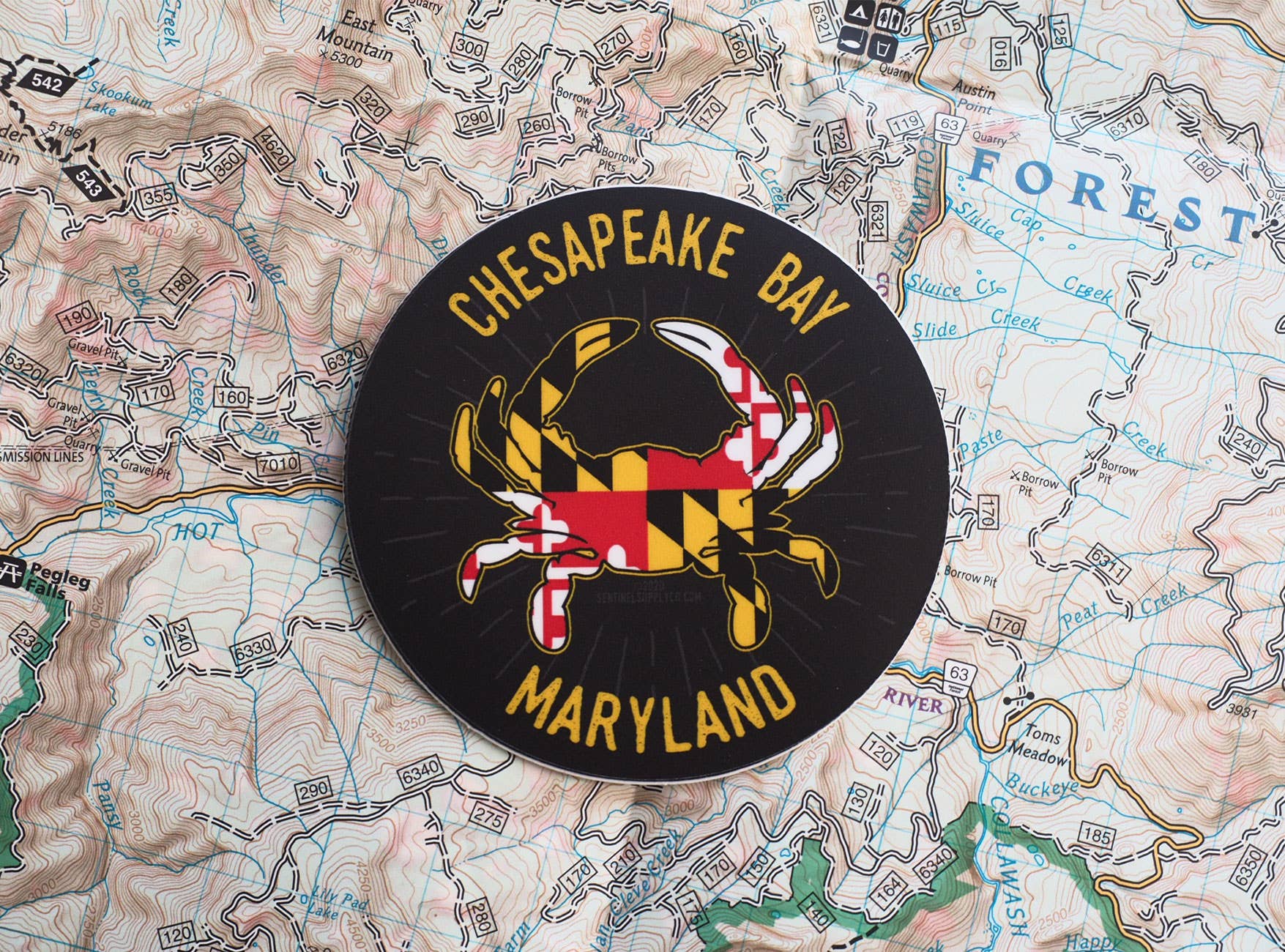 Sentinel Supply - Wholesale Sticker - Chesapeake Bay Maryland Crab Sticker1
