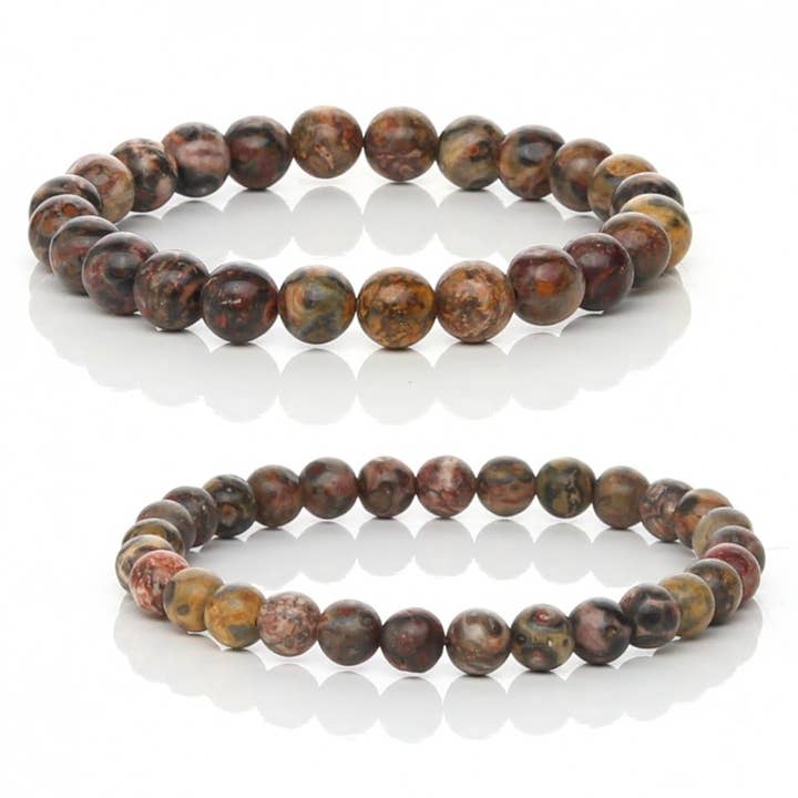 Leopard jasper bracelet for wholesale by UniArt