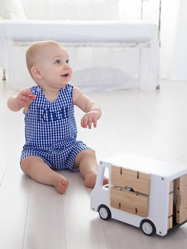 Classic Gingham Jon Jon - Navy for wholesale by Love That Cotton