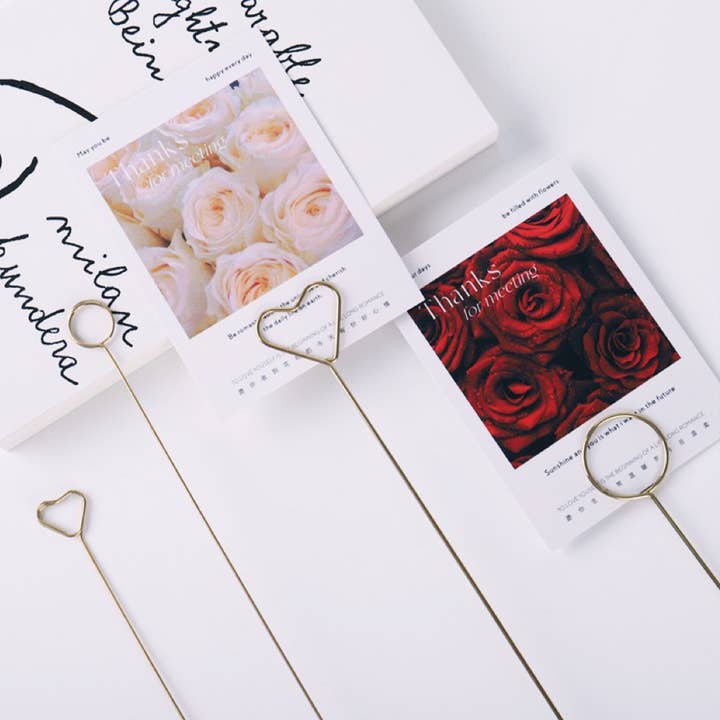 14" Floral Postcard Holder Photo Metal Clip Stick Fork and other Purchase Wholesale quality florist. Free Returns & Net 60 Terms on Faire trending on Faire.