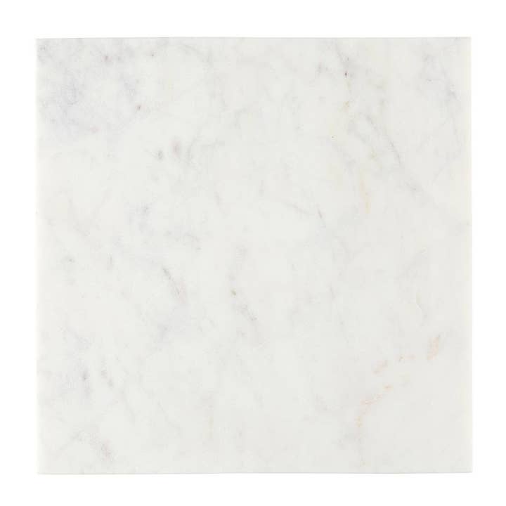 White Marble Footed Tray - 10" SQ for wholesale by Santa Barbara Design Studio by Creative Brands