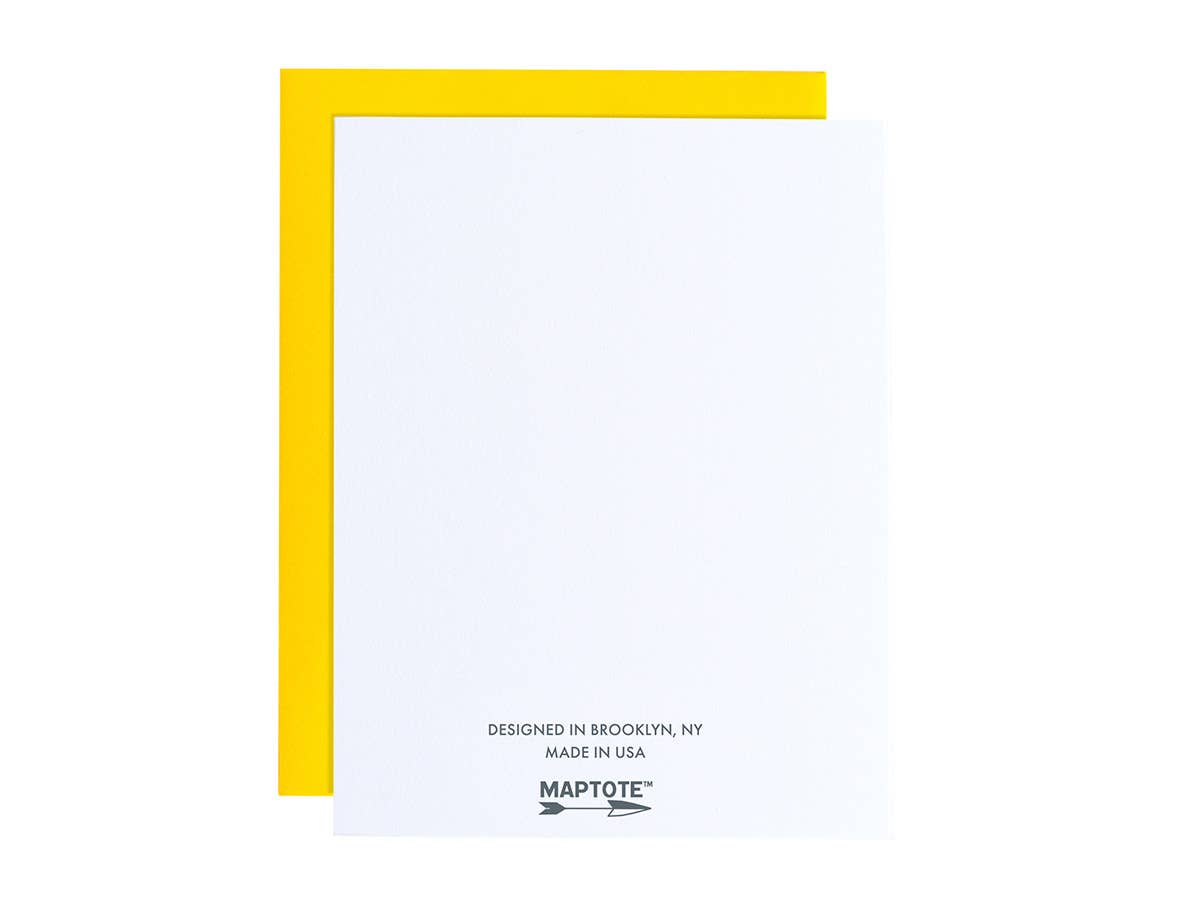 Maptote - Wholesale Gewone wenskaart - Brooklyn Lettertype Wenskaart – Souvenir, Gemaakt in de VS1