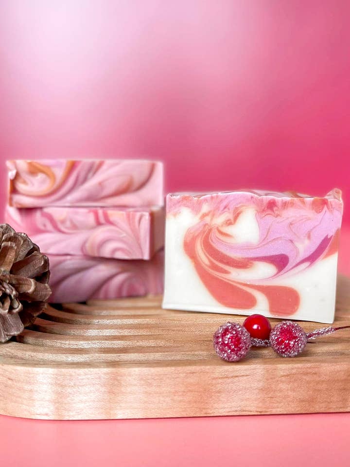 Christmas Handmade Artisan Soap Scented in Applejack for wholesale by Rushmere Soaps