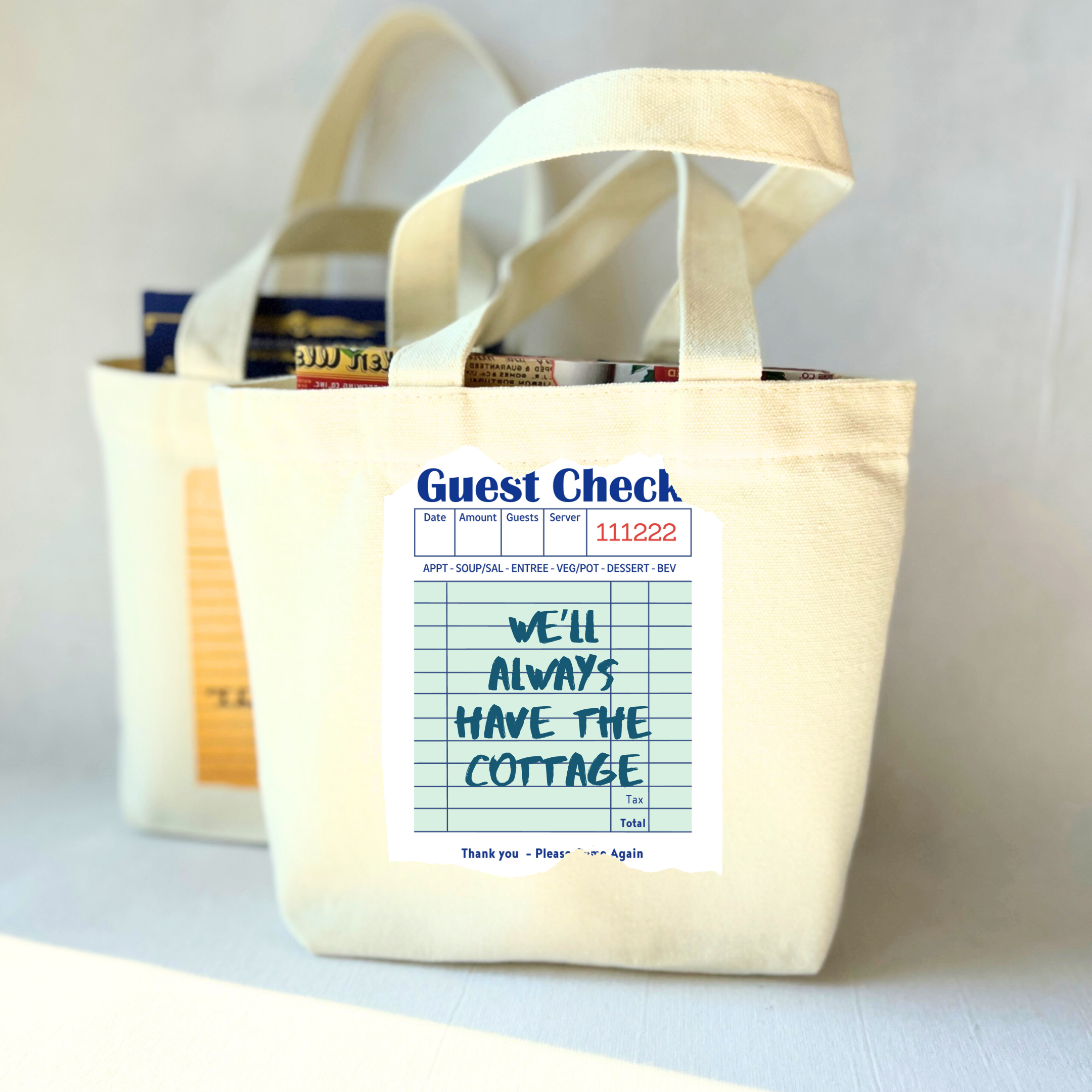 Pretty Clever Words - Wholesale Tote Bag - Unisex - Canvas Mini Tote Bag - We'll Always have the Cottage2