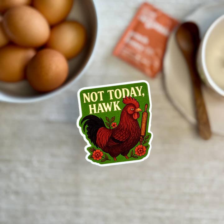 Funny Rooster Waterproof Vinyl Decal for Chicken Keepers for wholesale by The Wayward Finch