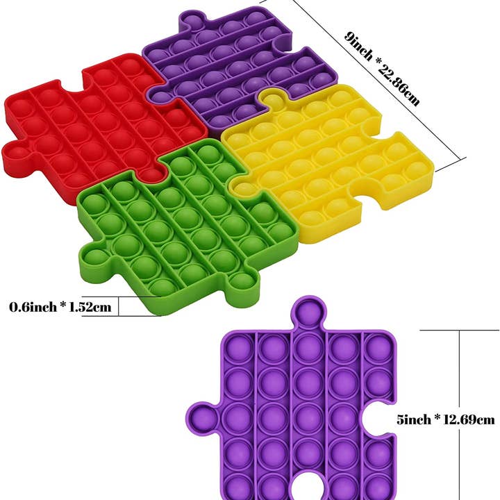 JSBlueRidge Toys - Wholesale Fidget Toy - Kids - Rainbow Puzzle Pop It Fidget Kids Toys- Assorted2