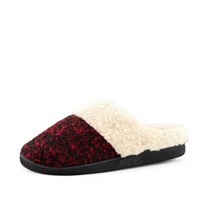 Cozy Wine Crumble Women's Faux Fur Slipper for wholesale by Nest Shoe