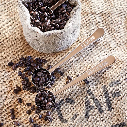 Santa Barbara Design Studio by Creative Brands - Wholesale Measuring Spoon - Coffee Clip/Scoop - Grab Life by the Beans