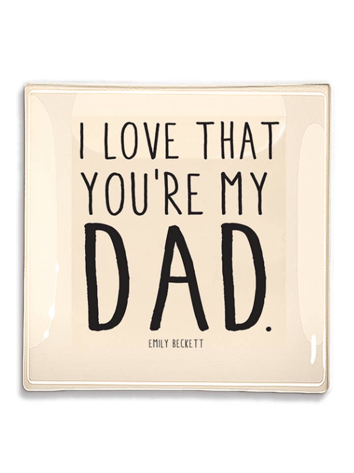 Jag älskar att du är min pappa Decoupage glasbricka för wholesale av Ben's Garden