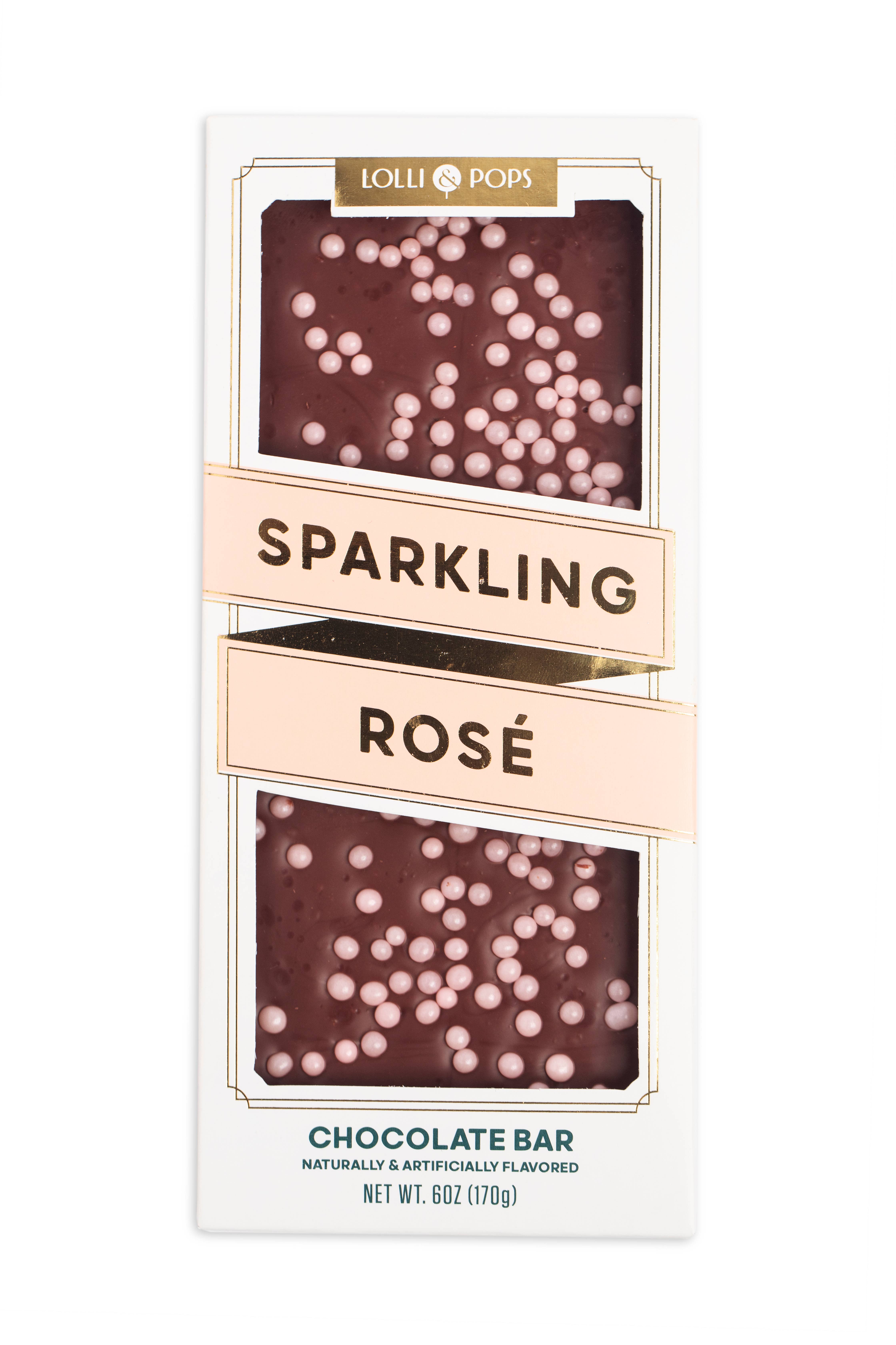 Lolli and Pops - Wholesale Chocolate Bar - Sparkling Rose Topp'd Bar0