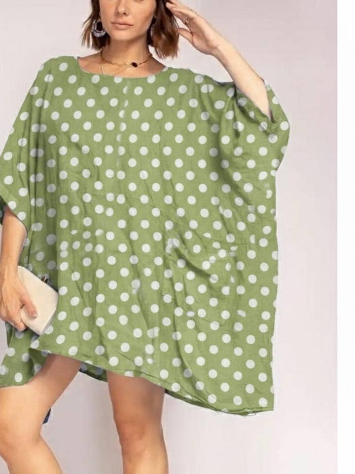 Tunic ++sizec 10624 100% linen for wholesale by la maison des fibres naturelles