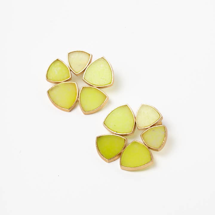 Flor Batres Earrings Limited Edition Lime Green for wholesale by ACUS