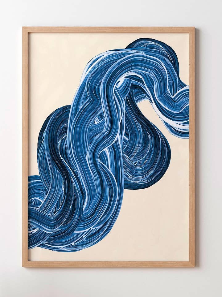 Tumulte - Blue Wave Art Posterdruck (15 Stück) für den Großhandel von MAISON CHARLOT