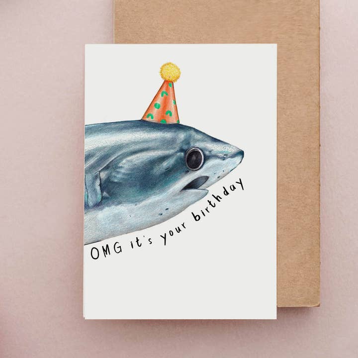 Beth Goodwin Designs - Wholesale Birthday Card - Funny Shark Card | Fish Greetings Cards | Birthday Cards