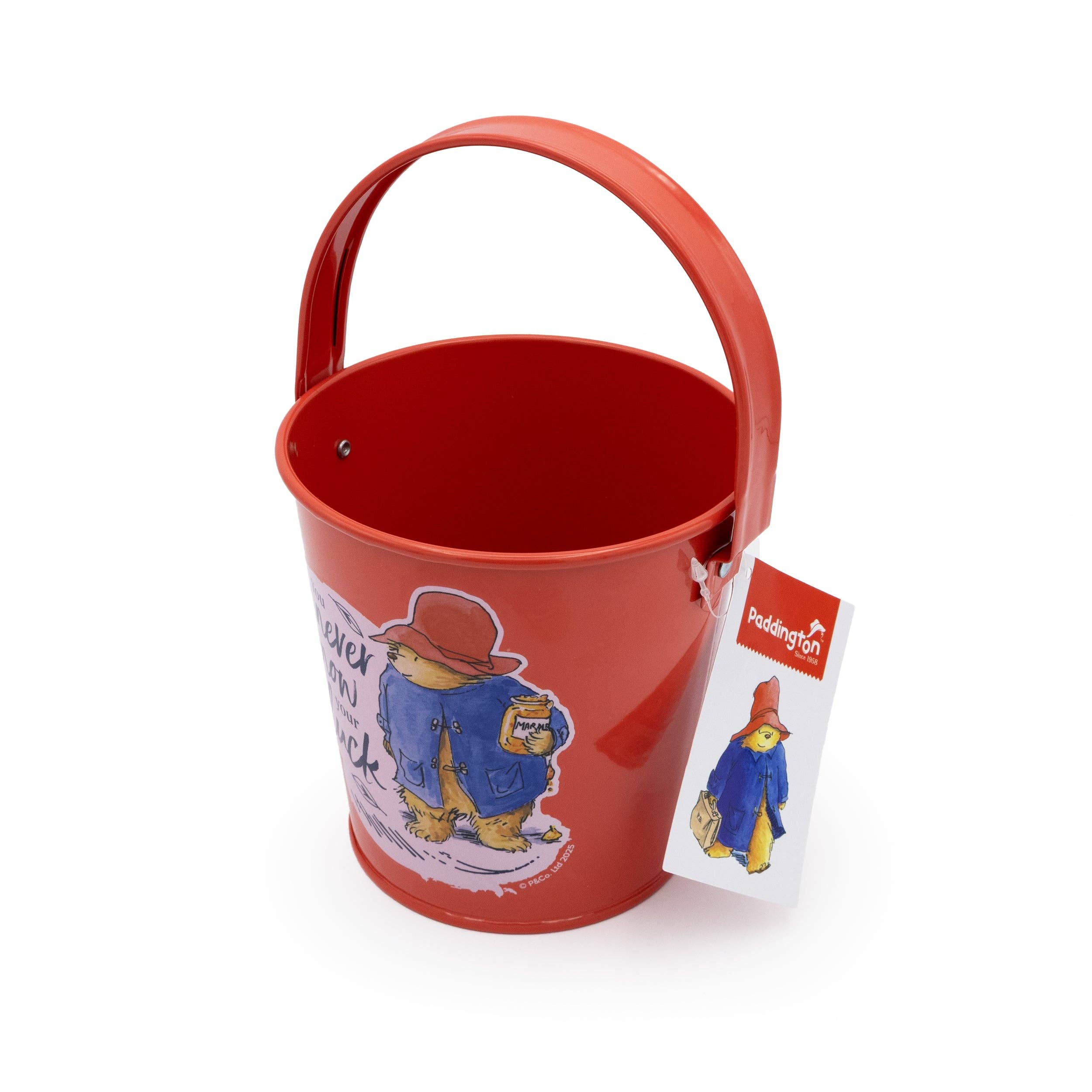 Robert Frederick Ltd – wholesale Bucket/pail – Kids – Paddington Children’s Metal Bucket – Kids Garden or Beach Toy – Fun Outdoor Activity Bucket1