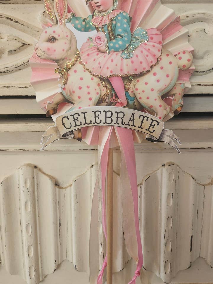 Wand Bunny Ride Celebrate Glitter for wholesale by Little Heart Designs