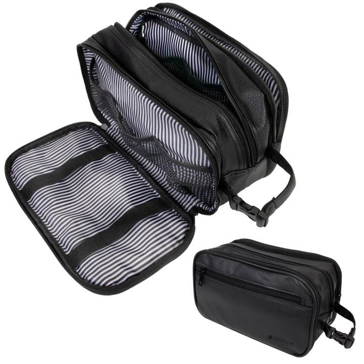 Pavilia - Wholesale Toiletry Bag - Men's - Men's Modern Dopp Kit Toiletry Bag