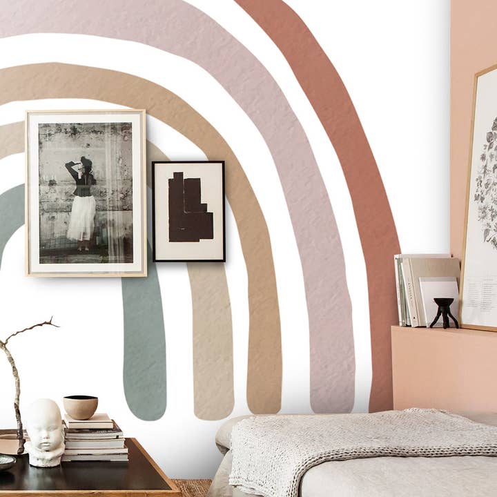 Les Panoramiques – wholesale Väggdekor - Barn och baby – Flerfärgad regnbåge väggmålning2