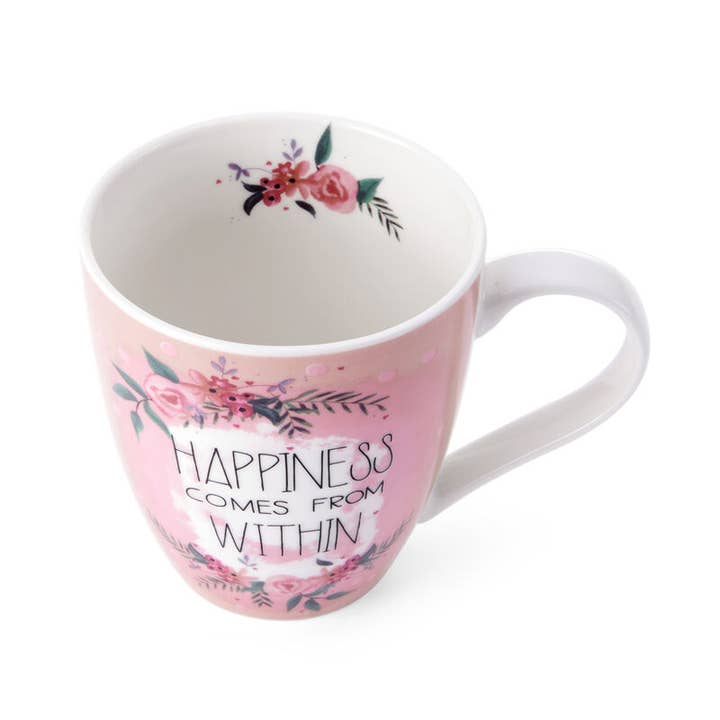 WHITE Pfaltzgraff 18Oz Mug Hppines Comes Wthn Open Stock for wholesale on Faire