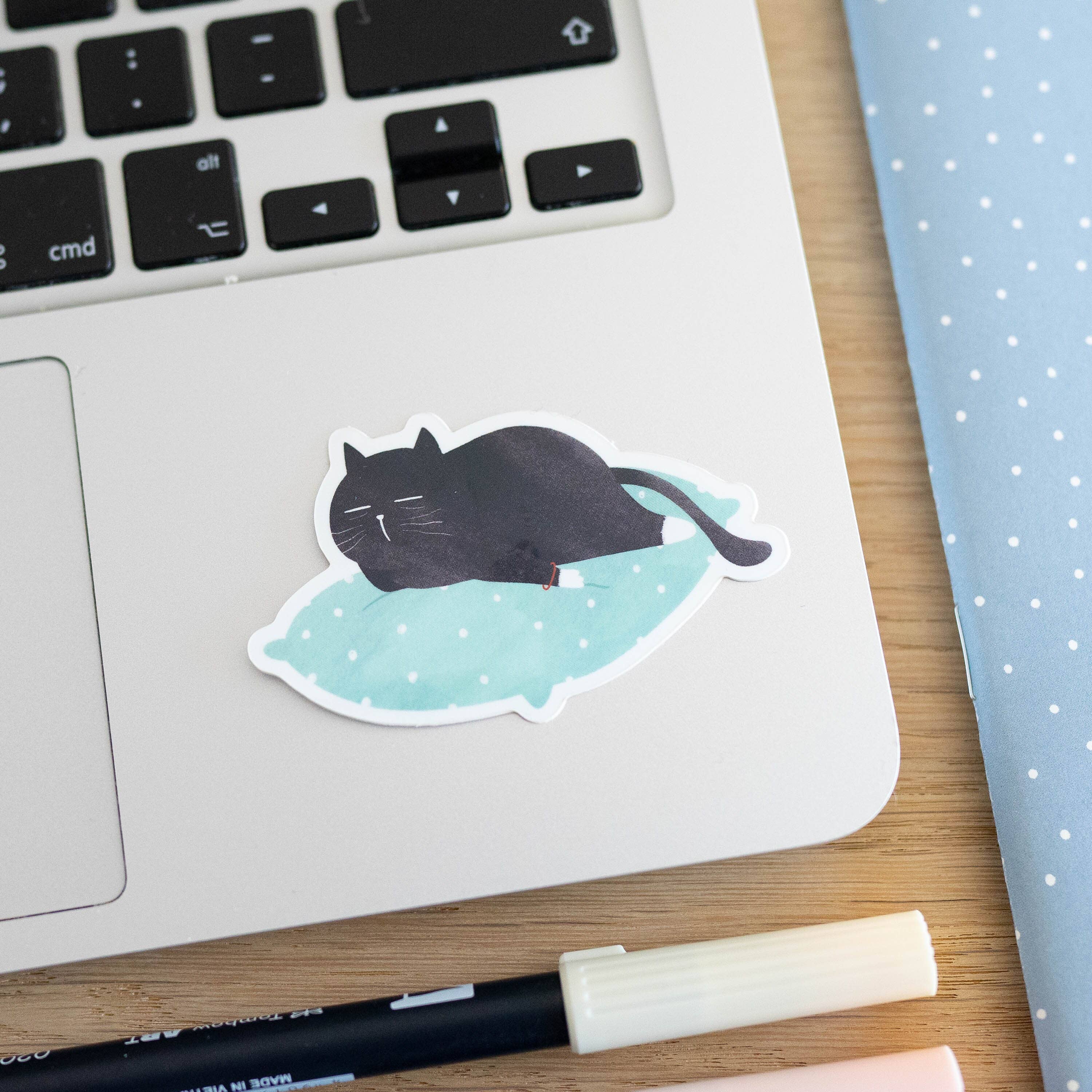 Moonaries illo - Wholesale Sticker - Funny black cat sticker pack, 4 pieces inside2