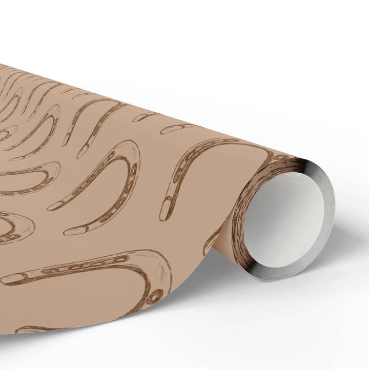 Tejas mercantile - Wholesale Wrapping paper roll - Horseshoe Giftwrap1