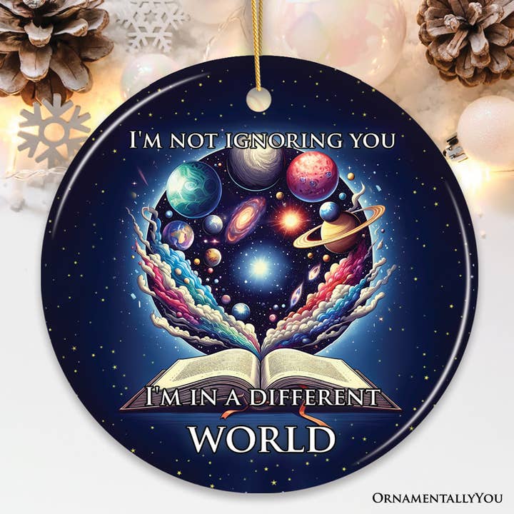 I’m in a Different World Book Lover Ornament, Christmas Gift and other Purchase Wholesale astrology products. Free Returns & Net 60 Terms on Faire trending on Faire.