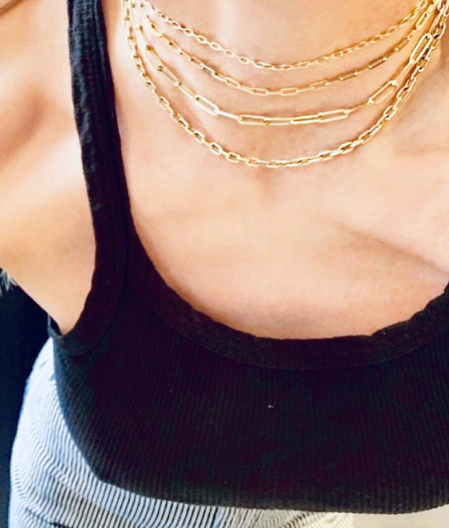 Modern Opus - Wholesale Link & Chain Necklace - Goldfilled Medium Clip Chain Link & Chain Necklace2