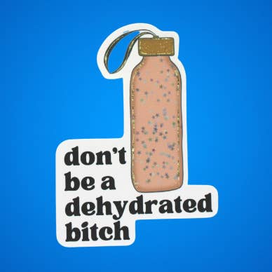 Divertidas pegatinas para adultos con texto «No seas una perra deshidratada» para venta al por mayor de As Told By Ellie