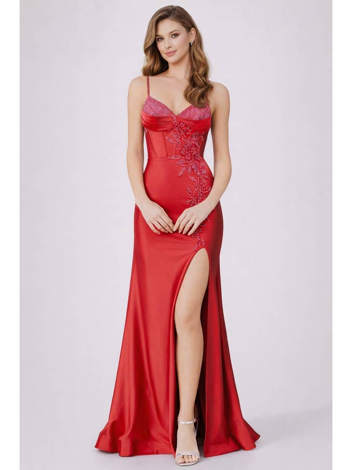 PROM-Satin Dress for wholesale by FashionShowcase