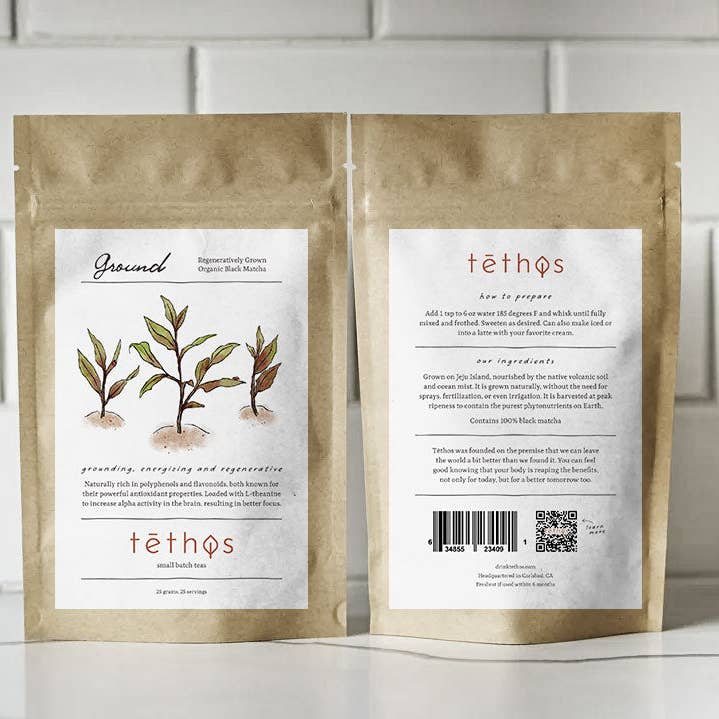 GROUND: Organic + Regeneratively Grown BLACK Matcha for wholesale by societea
