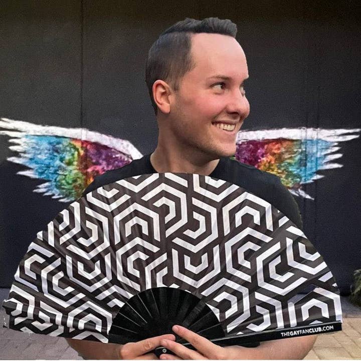 The Gay Fan Club - Wholesale Handheld Folding Fan - Dimension Fan3