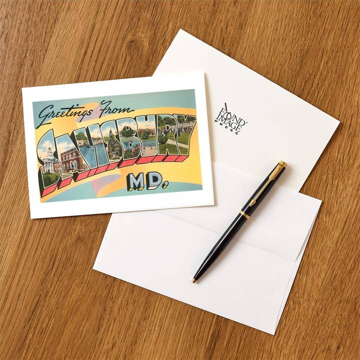 Found Image Press - Wholesale Stationery/Notecard Set - Greeting Card MD-207 Greetings from Salisbury1
