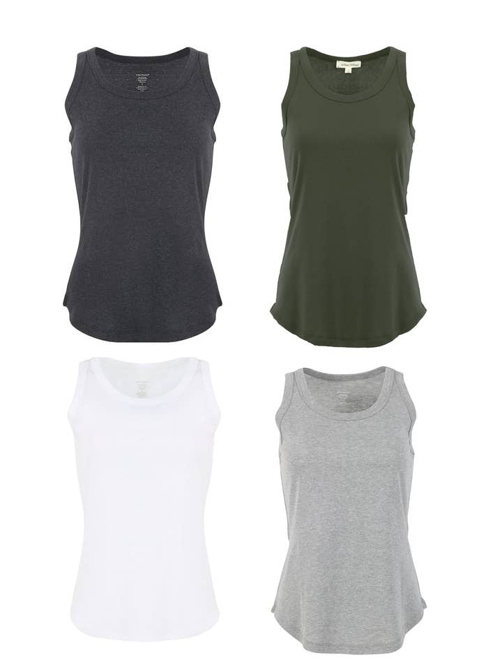 Conjunto Tanque Pescoço Colher Cinza Carvão & Ardósia por atacado de Urban Diction