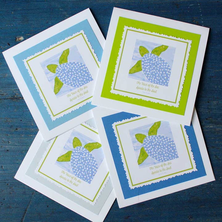 Voice of the Sea Hand Cut Notecards for wholesale by Lemondaisy Design