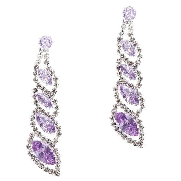 Shell Peas Dangle Rhinestone Earrings for wholesale by Diacly