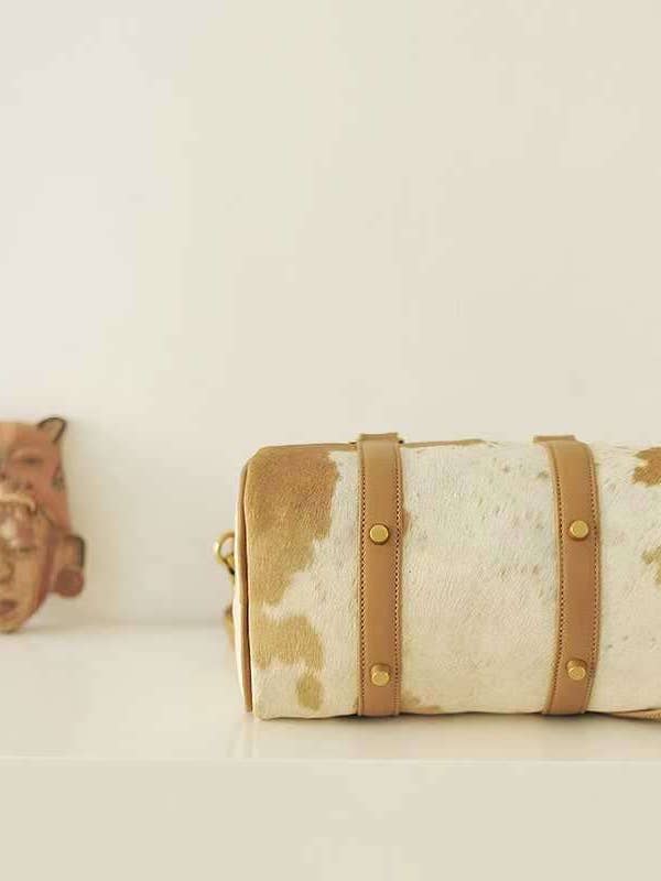 Handcrafted Cowhide Boston Bag for wholesale by MOGSki LLC