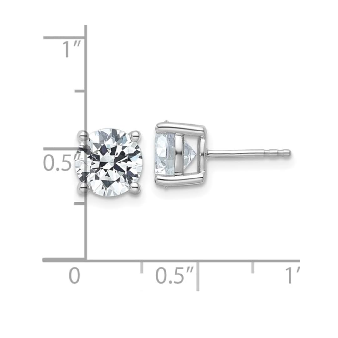 Fine Diamond – Engroshandel Ørestikkere – Certificerede laboratoriedyrkede diamantøreringe til kvinder og mænd i 14K hvidguld diamantstikker 4 karat VS+ klarhed, F+ rundformede stikker laboratoriedyrket smykkegave3