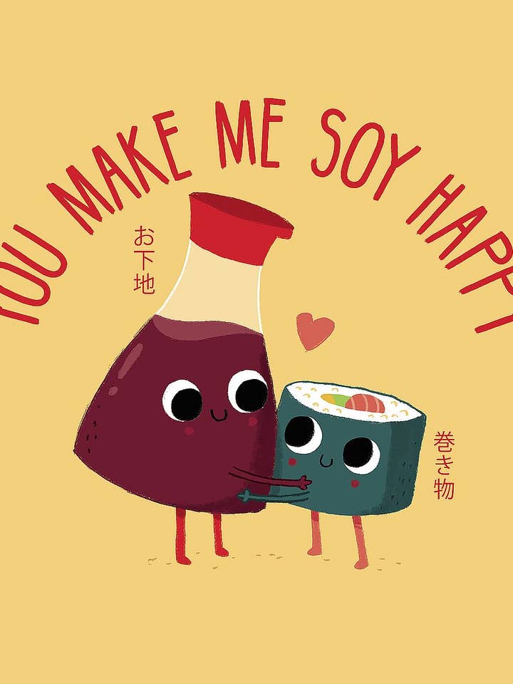 "Soy Happy" - Canvas Print Wall Decor for wholesale by Image Conscious, LLC