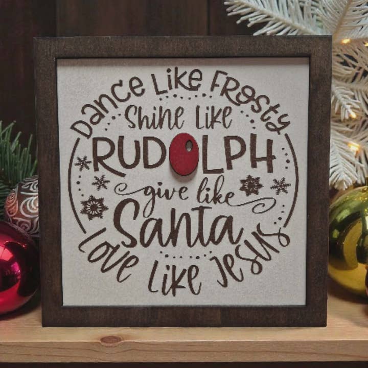 Dance like frosty, love like Jesus, Christmas, Santa, snow for wholesale by Crates Etc