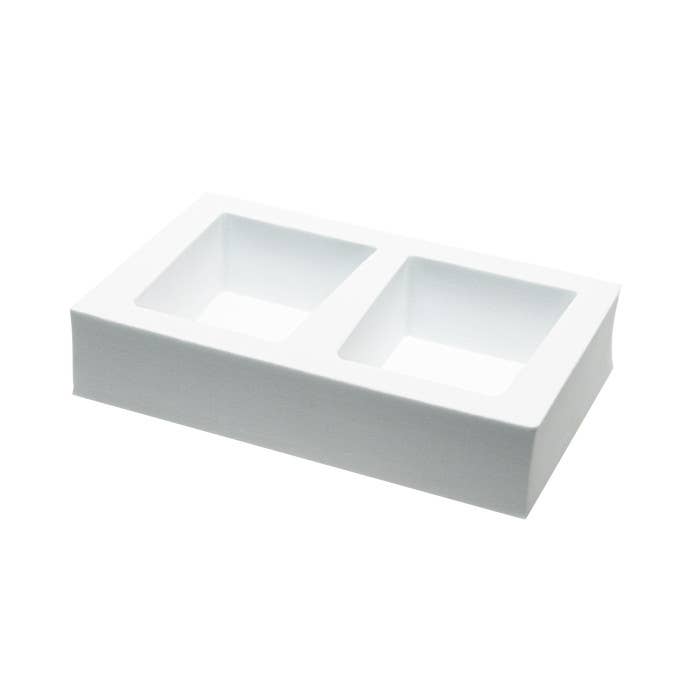 London Luxury Candle Supplies - Wholesale Gift Box - Foam Insert : 2 Shot Glass For Small Gift Box